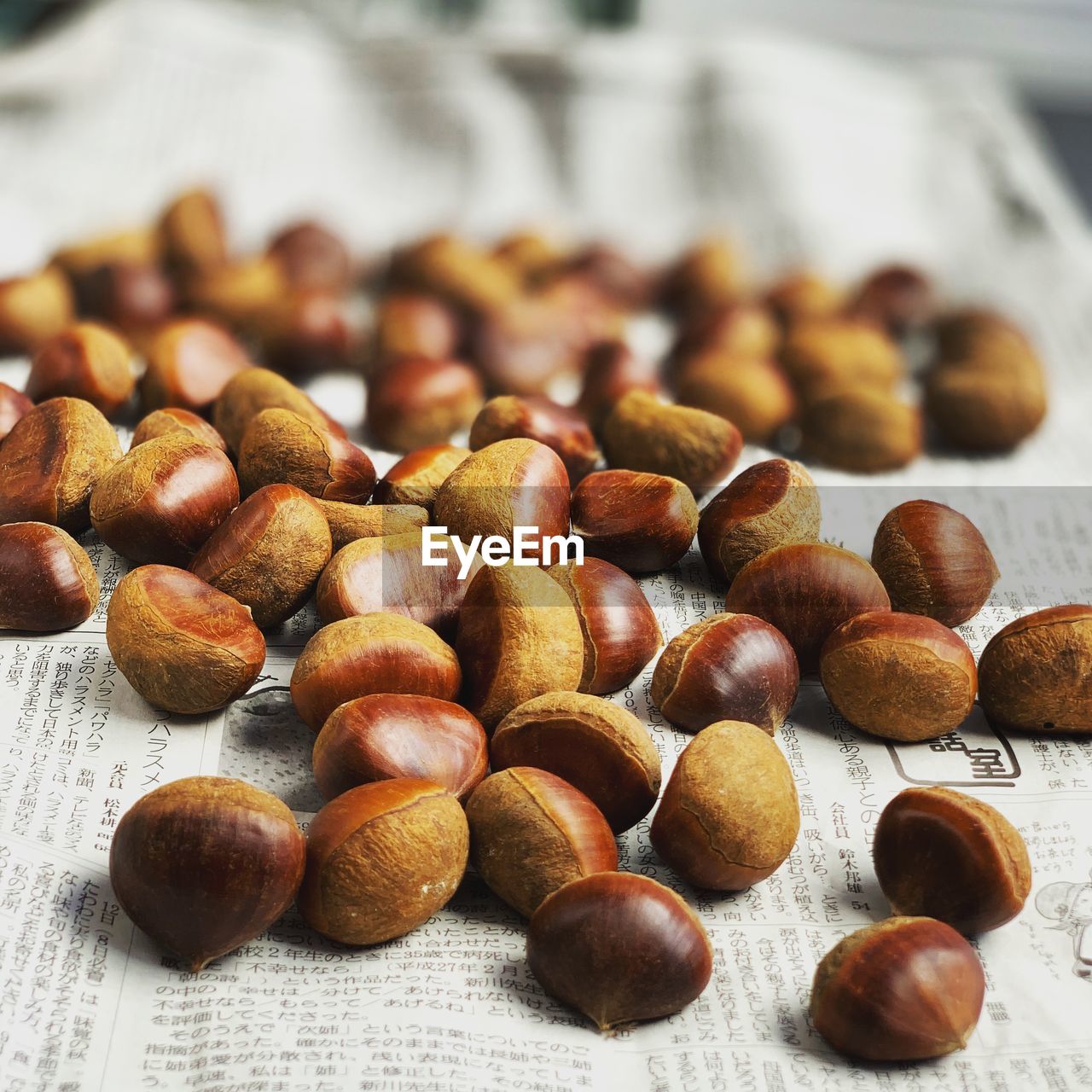 CLOSE-UP OF COFFEE BEANS IN GLASS