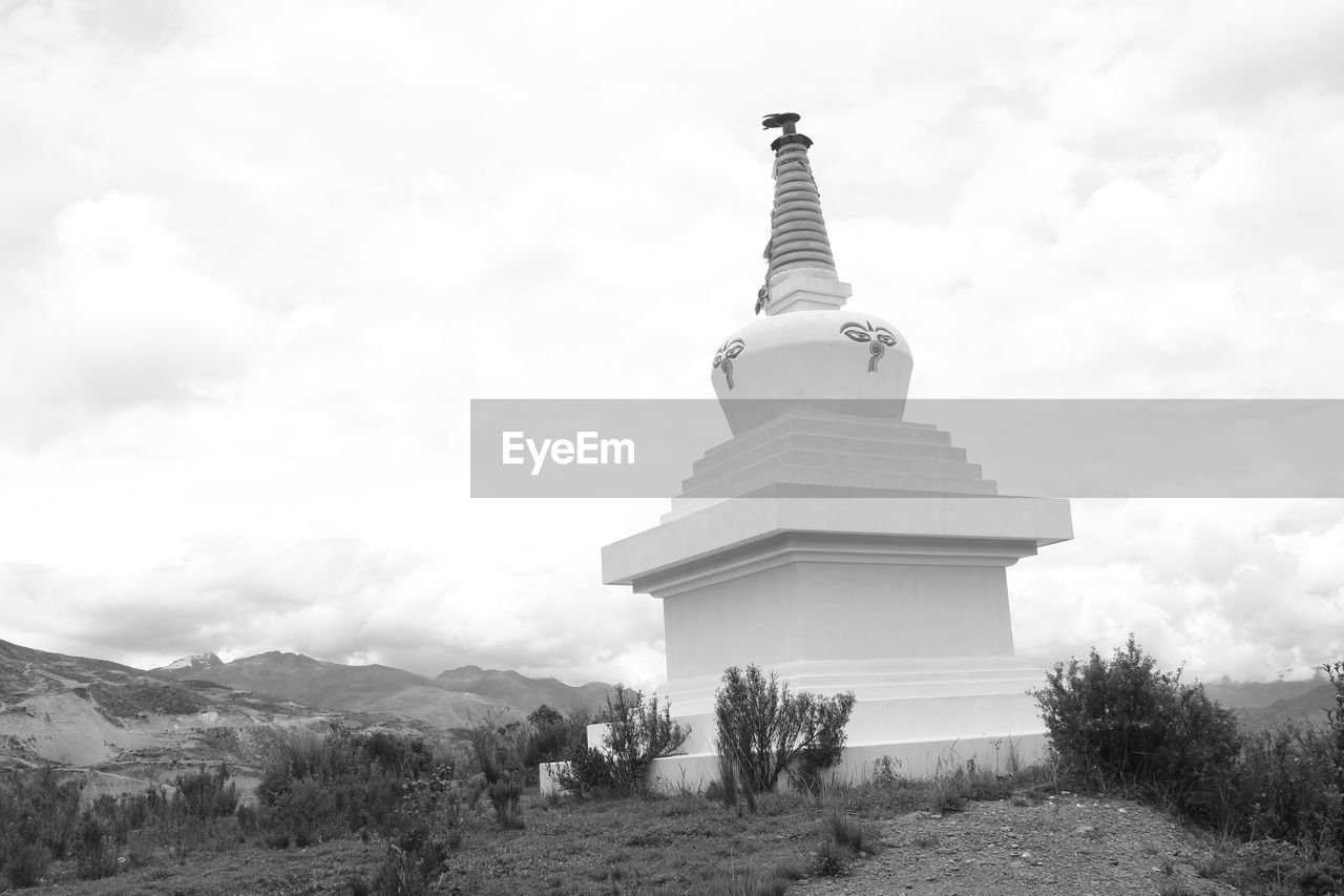 Stupa against sky