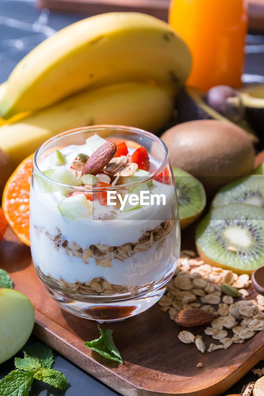 CLOSE-UP OF BREAKFAST SERVED IN BOWL