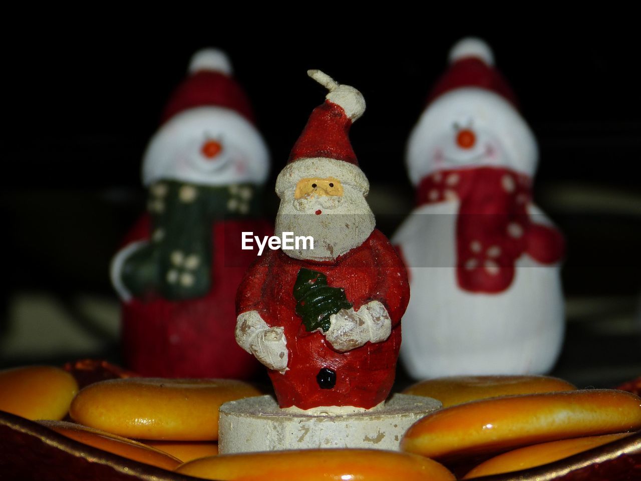 Close-up of figurines during christmas