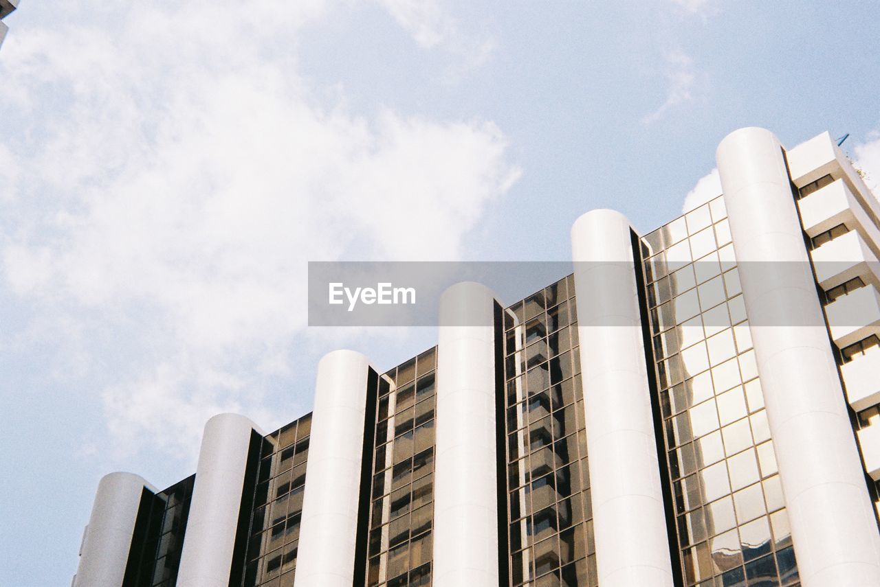 Low angle view of buildings against sky