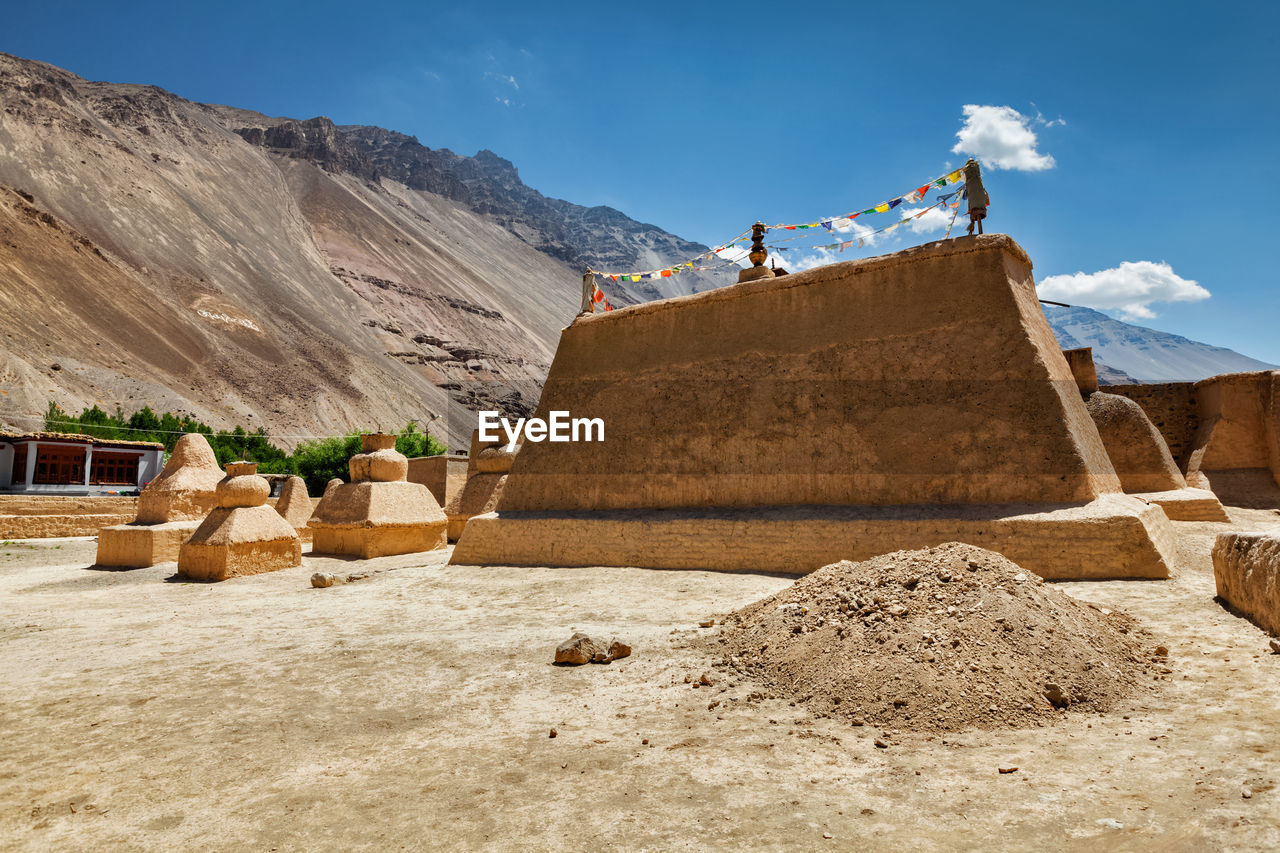 Tabo monastery in tabo village, spiti valley, himachal pradesh, india