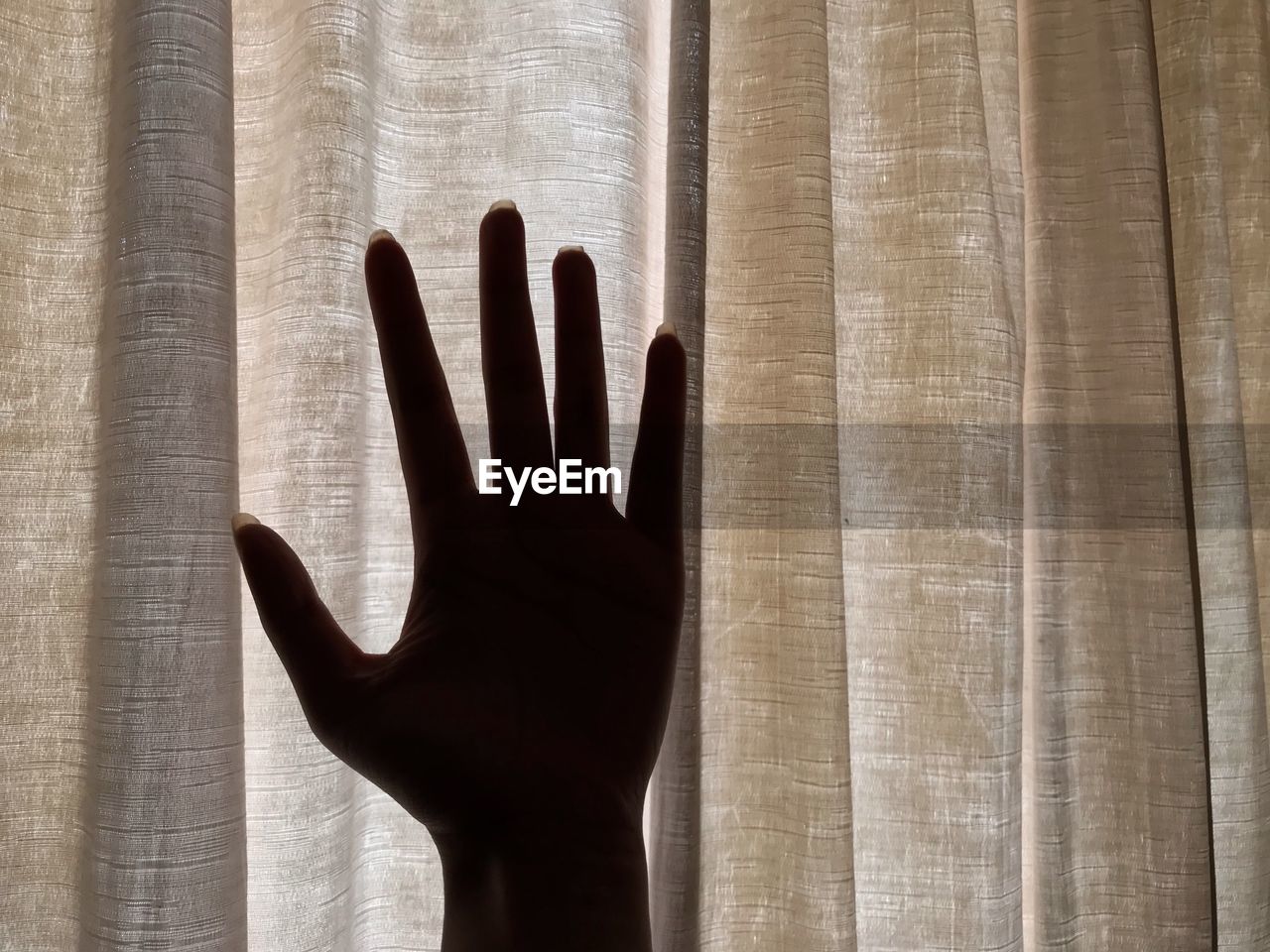 CLOSE-UP OF HAND TOUCHING SHADOW