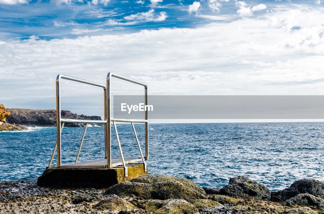 A diving platform by the atlantic ocean, tenerife