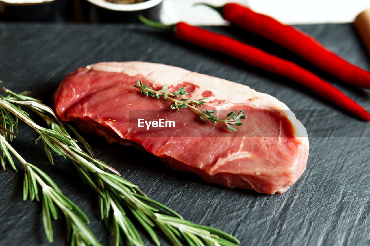 high angle view of sushi on cutting board