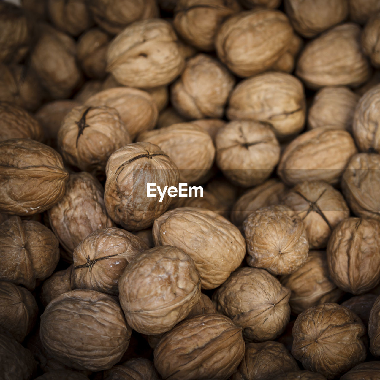 Full frame shot of walnuts