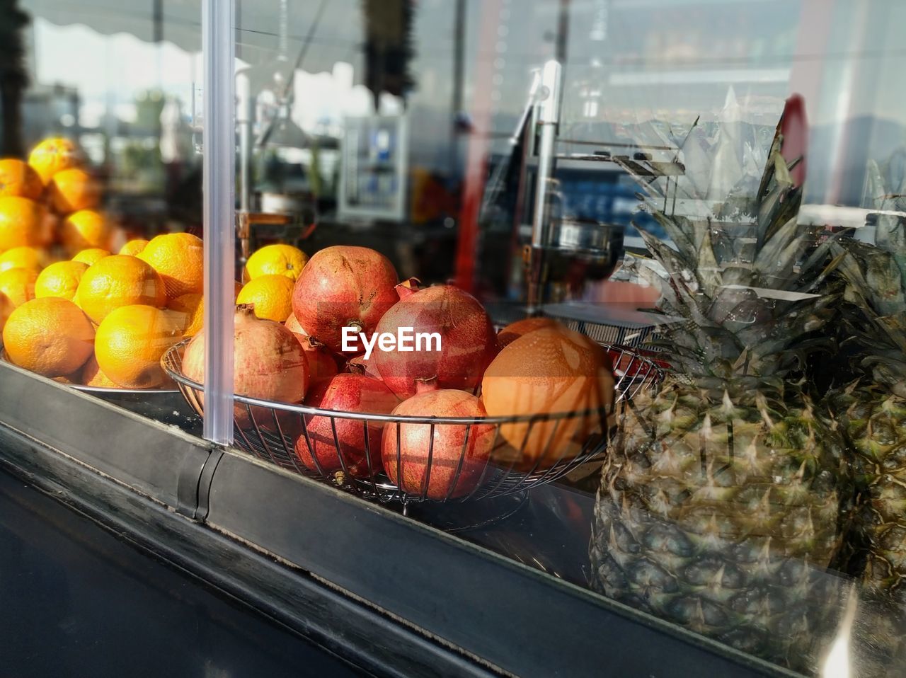 close-up of fruits in market