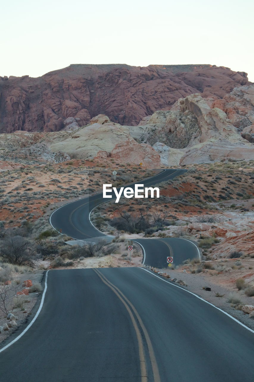 high angle view of landscape against clear sky