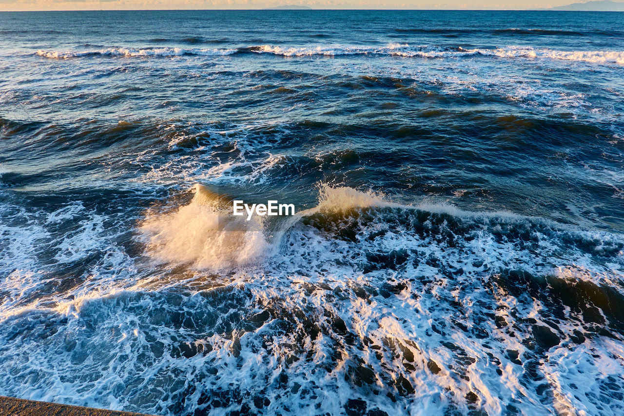 AERIAL VIEW OF SEA WAVES