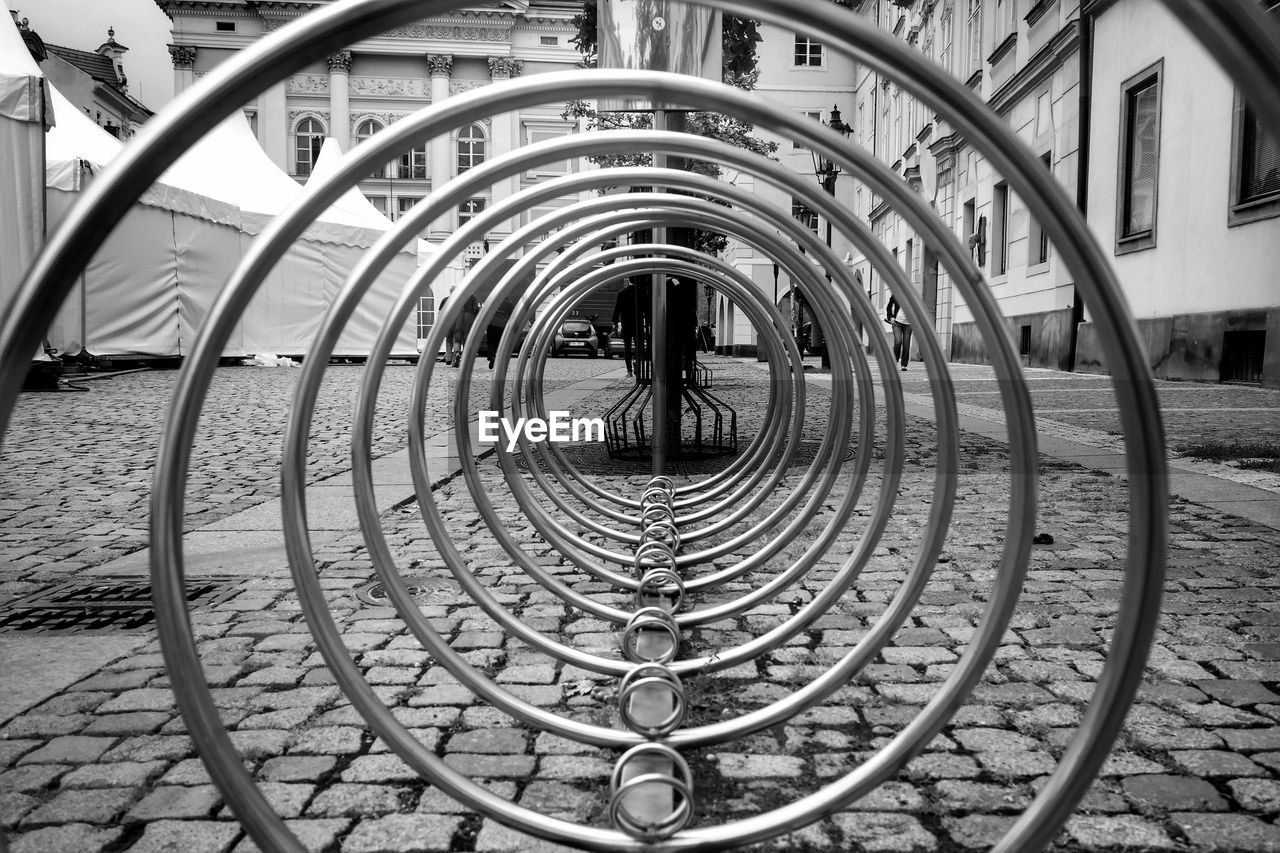 CLOSE-UP OF BICYCLES