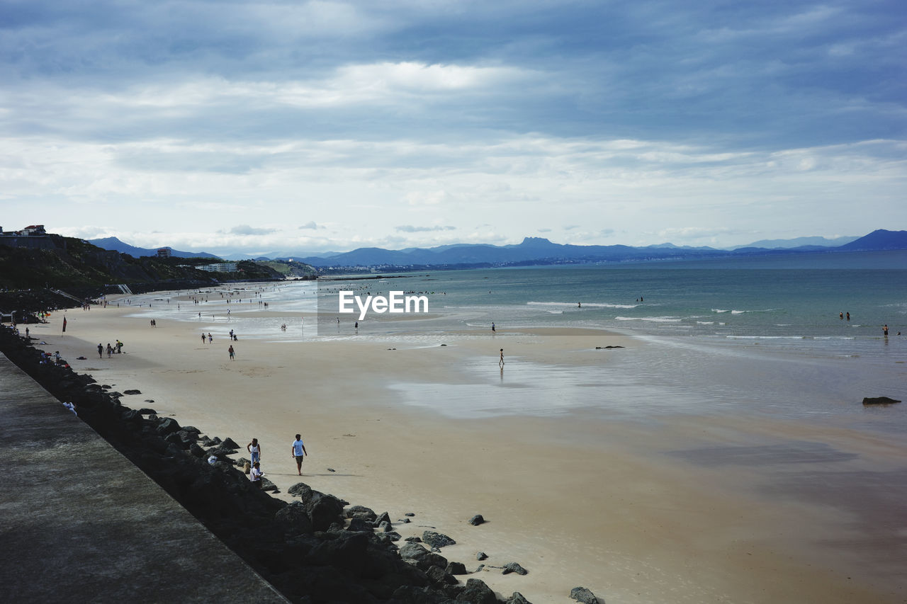 high angle view of beach against sky