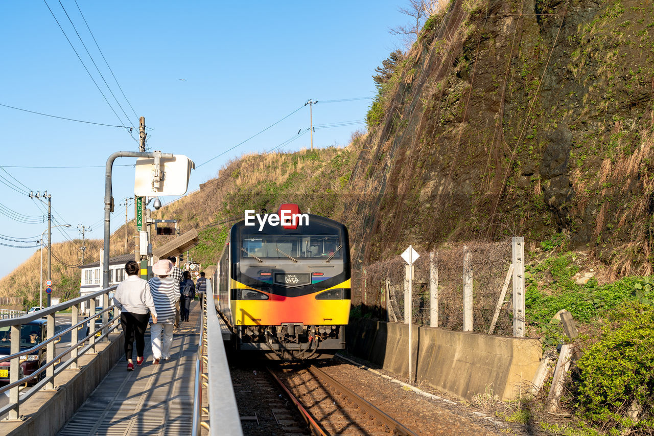 TRAIN ON RAILROAD TRACK