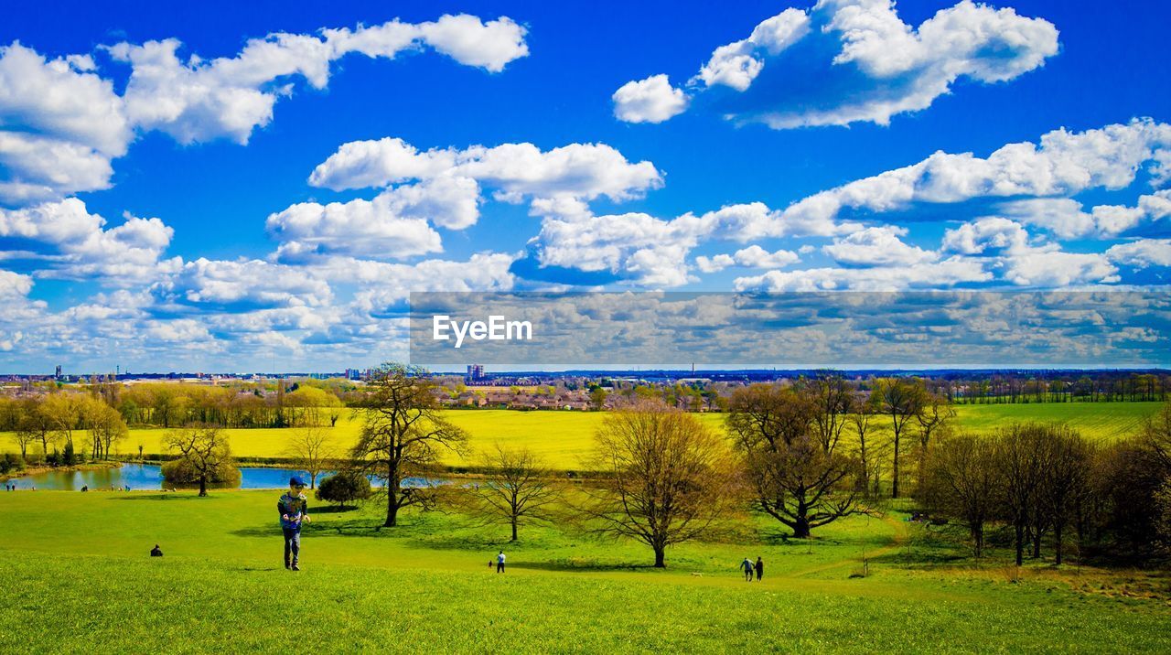 SCENIC VIEW OF LANDSCAPE AGAINST CLOUDY SKY