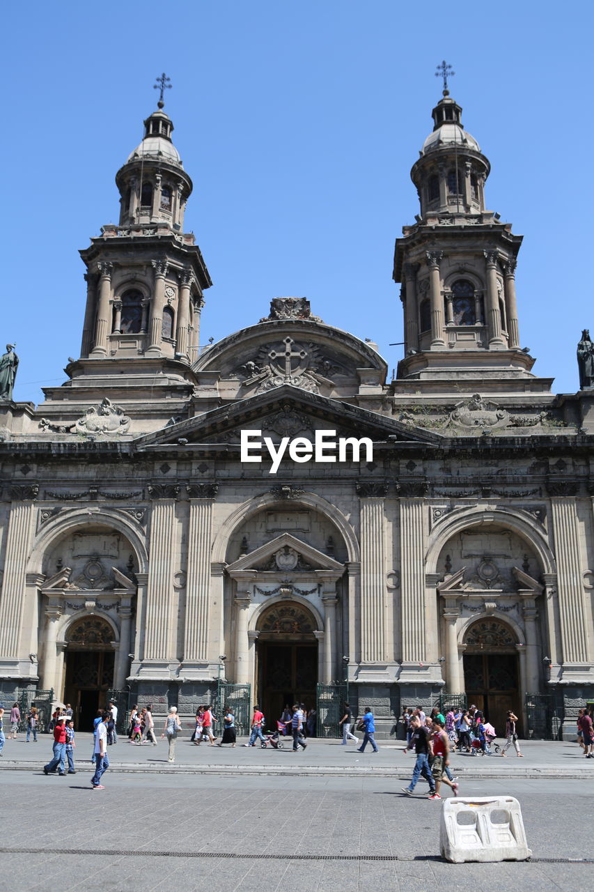 Low angle view of cathedral against clear sky