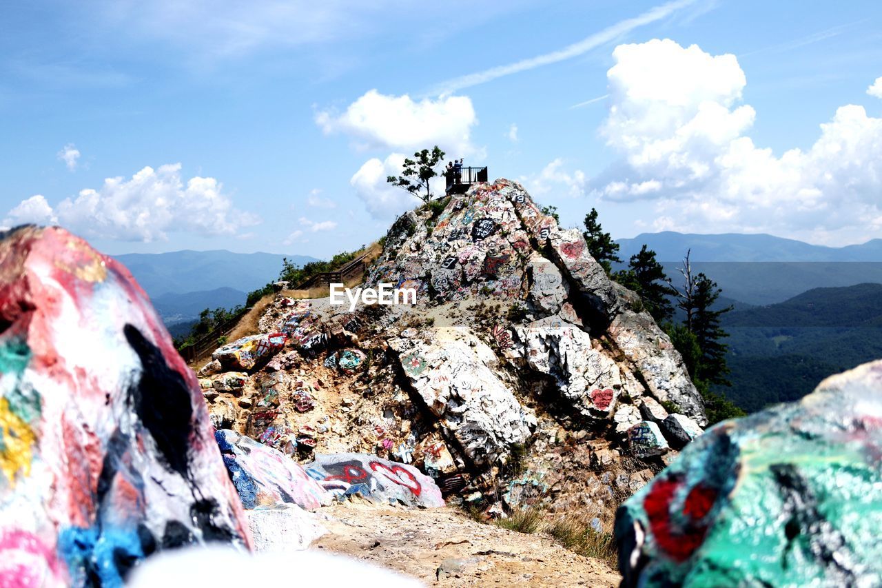 PANORAMIC VIEW OF ROCK FORMATIONS