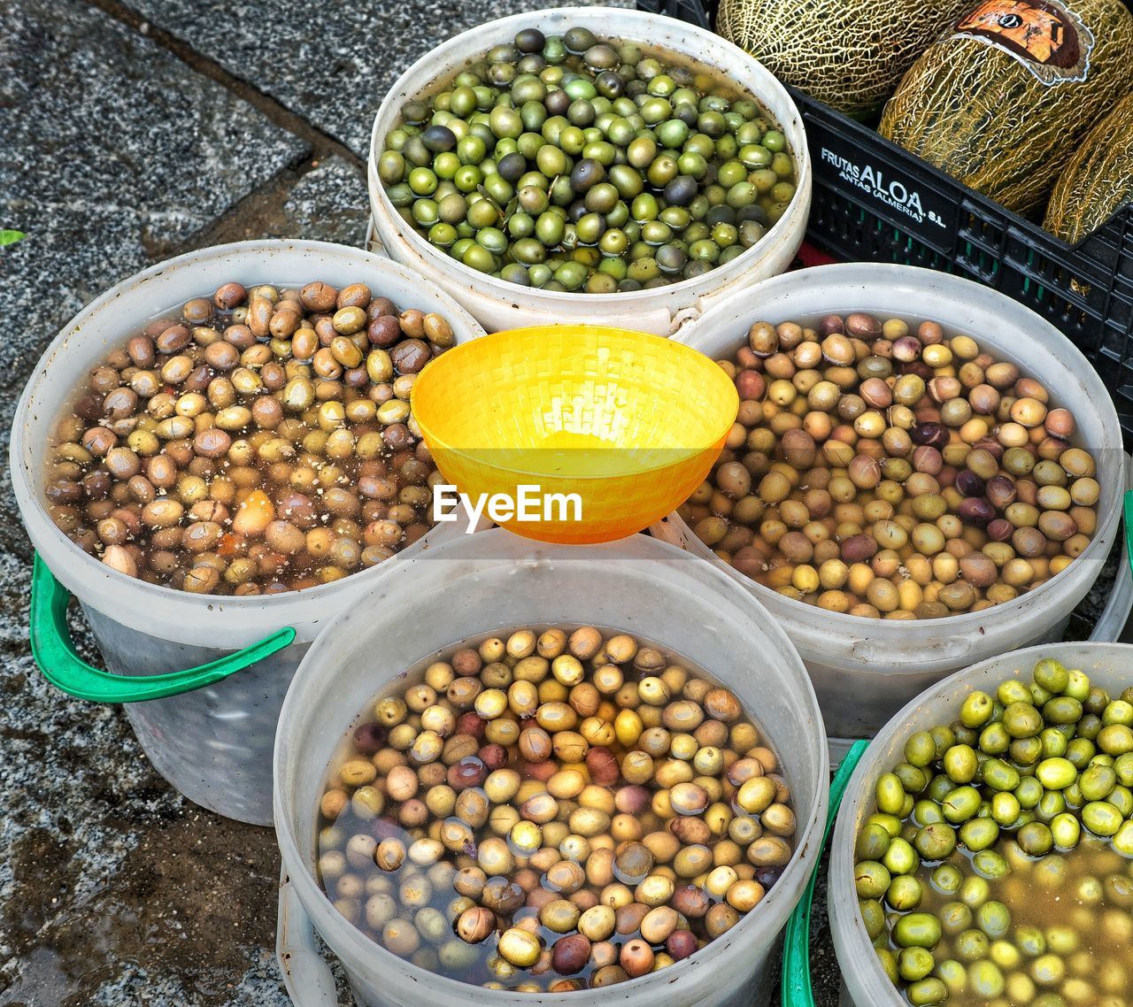 high angle view of fruits in bowl