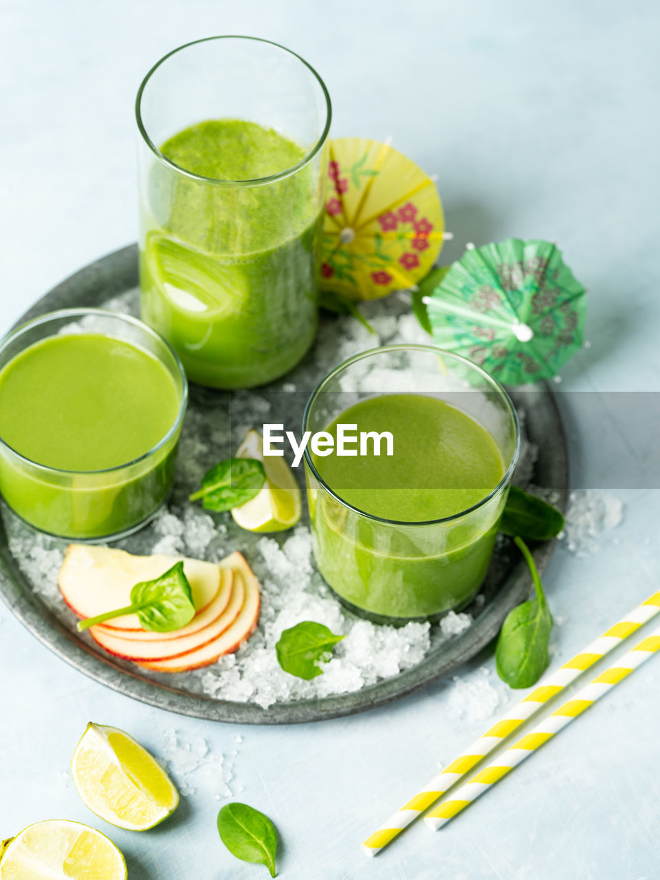 high angle view of food in glass on table