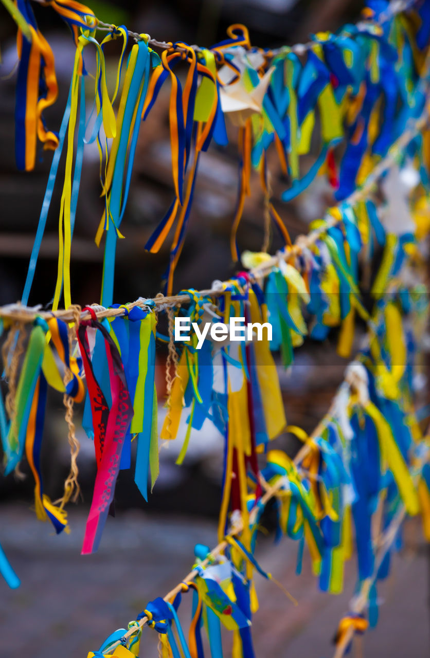 full frame shot of colorful ribbons