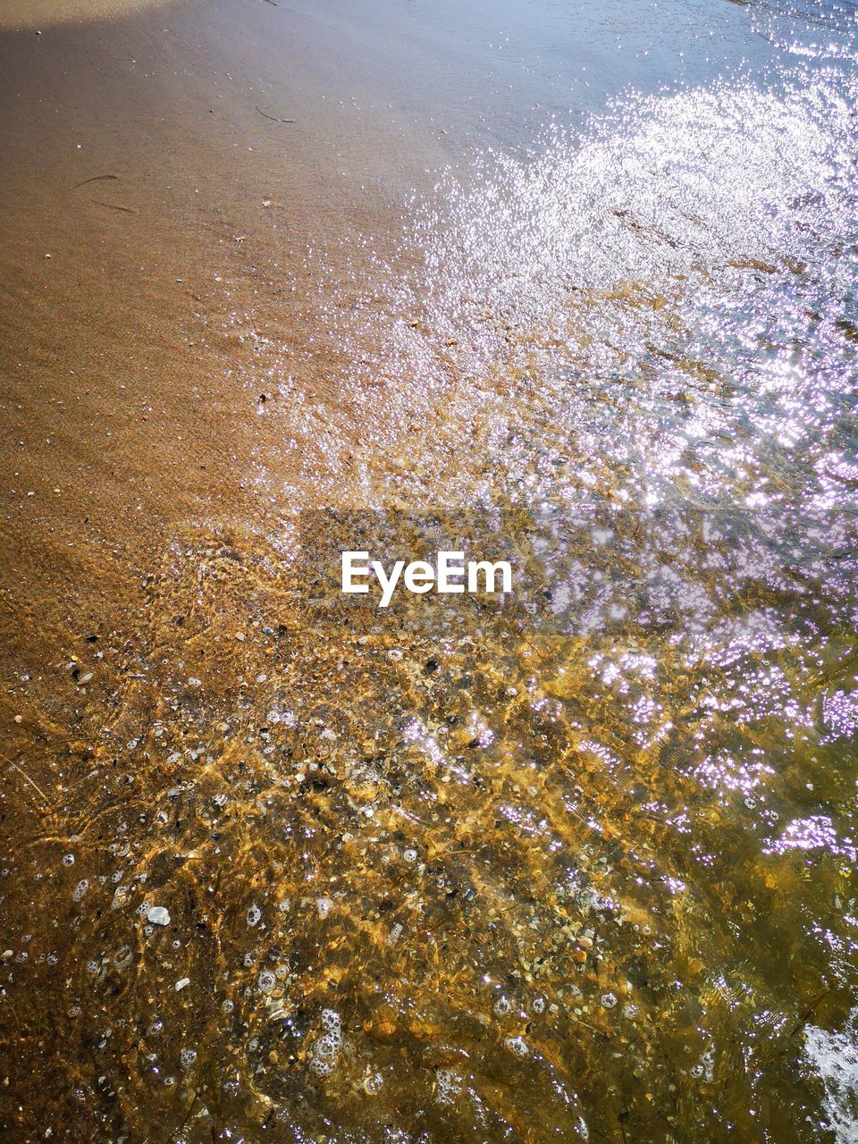 FULL FRAME SHOT OF WATER FLOWING AT BEACH