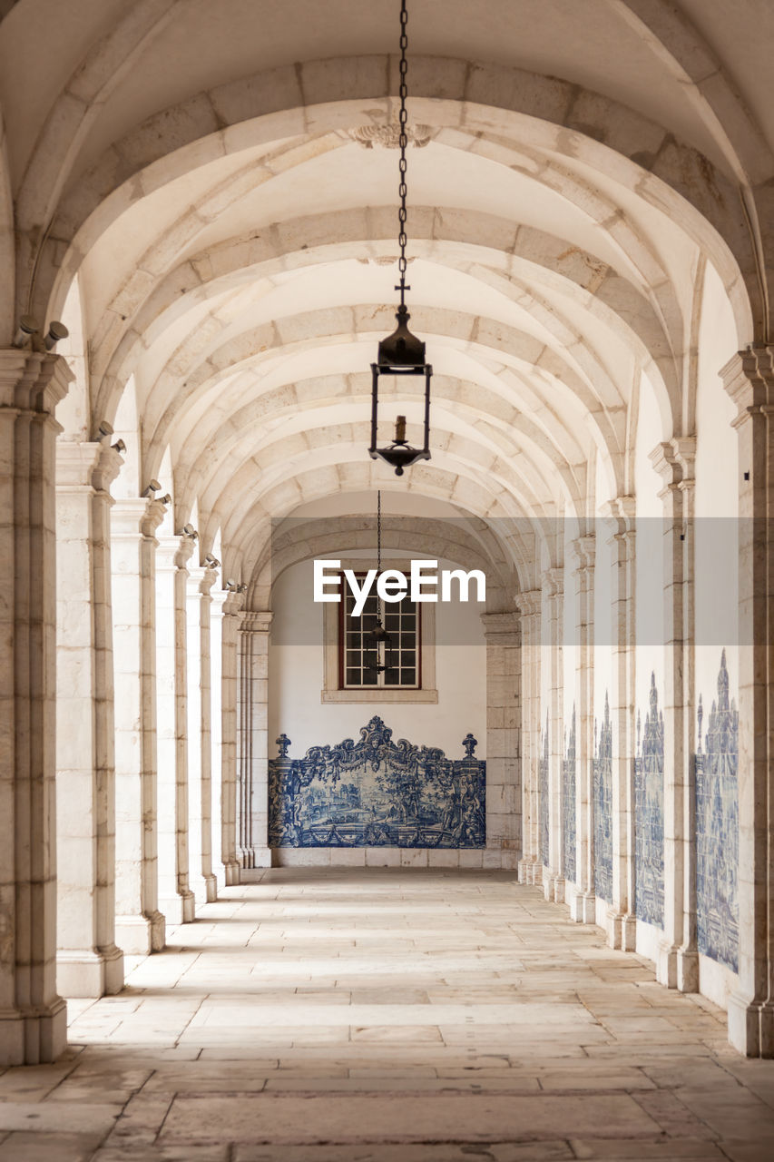 CORRIDOR OF BUILDING WITH COLONNADE