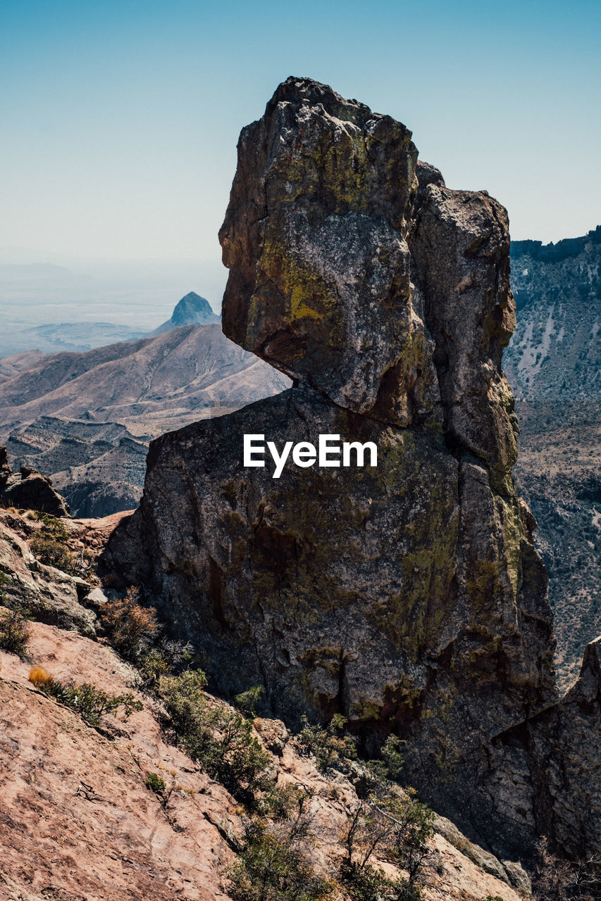 Rock formations against sky