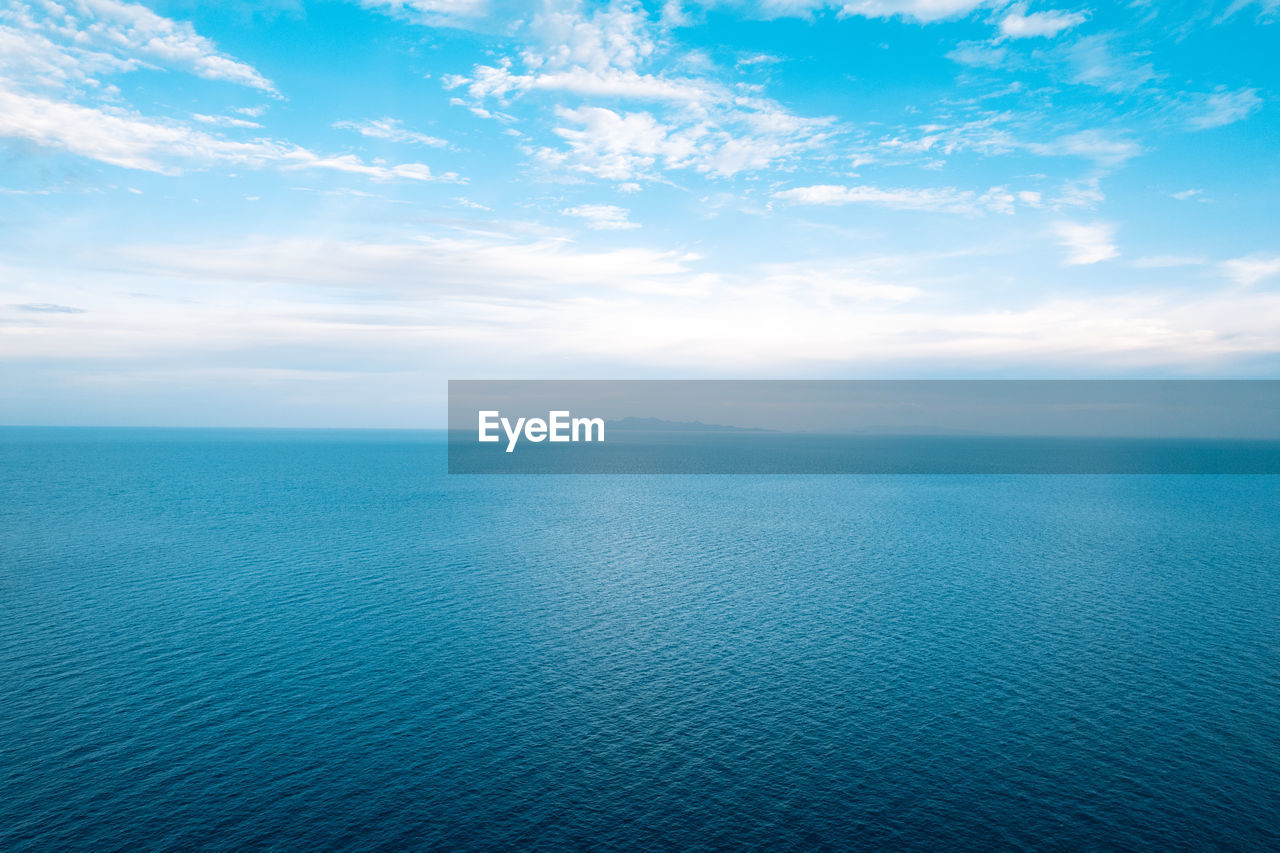 high angle view of sea against sky