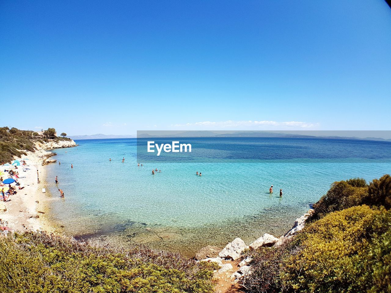 High angle view of beach