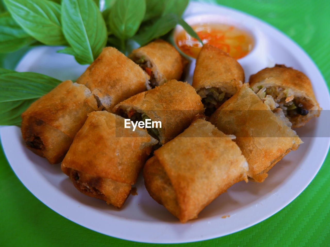 CLOSE-UP OF FOOD SERVED IN PLATE WITH SAUCE