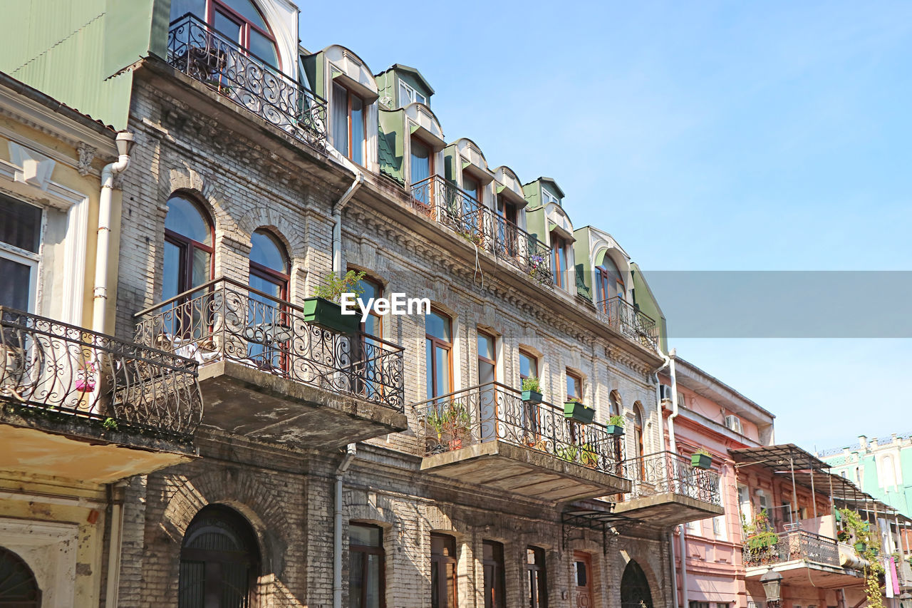 Group of gorgeous buildings in downtown batumi, adjara region, georgia