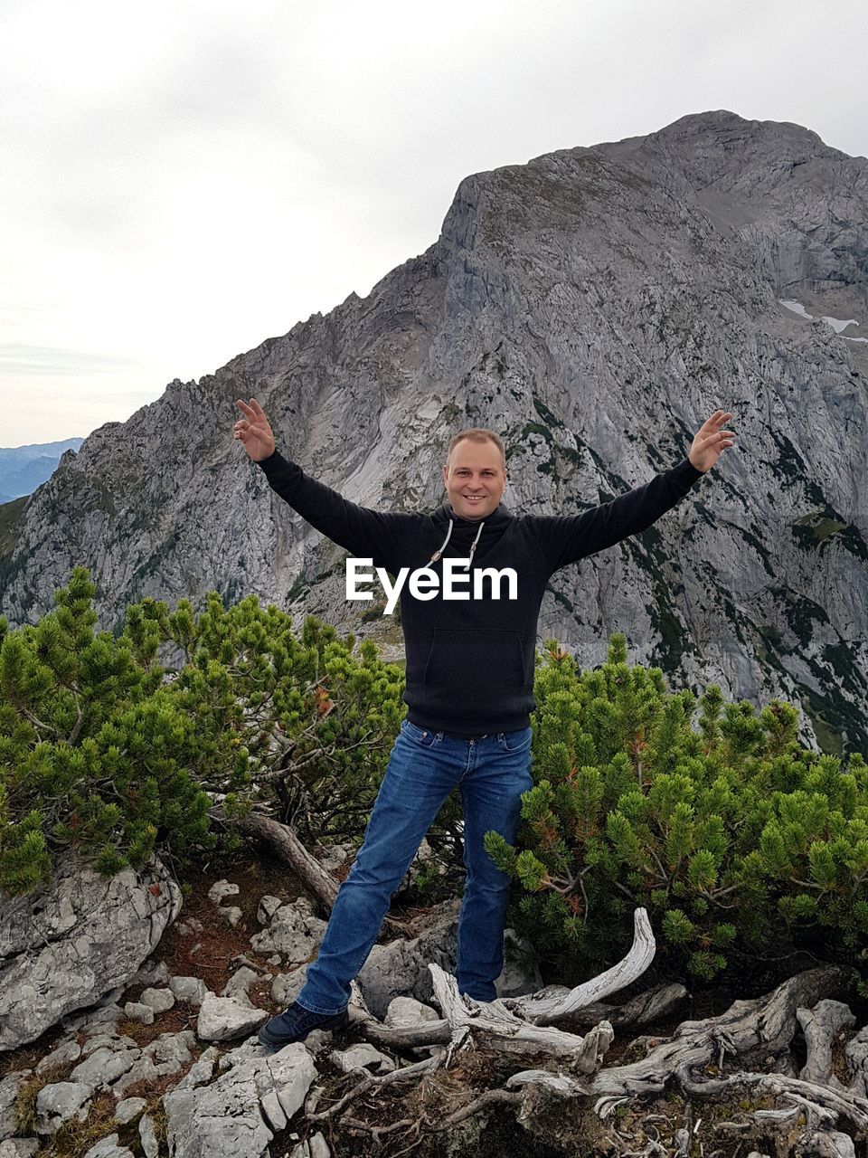 Man standing on mountain