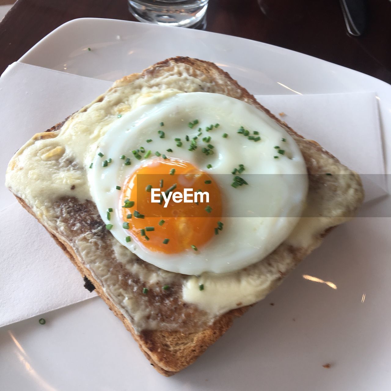 Close-up of breakfast in plate