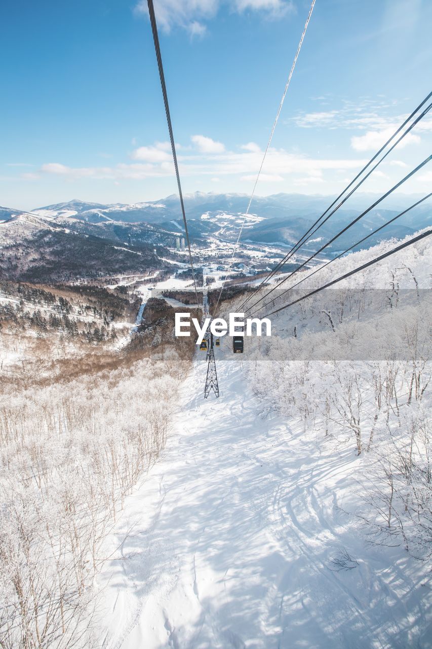 scenic view of snow covered landscape against sky