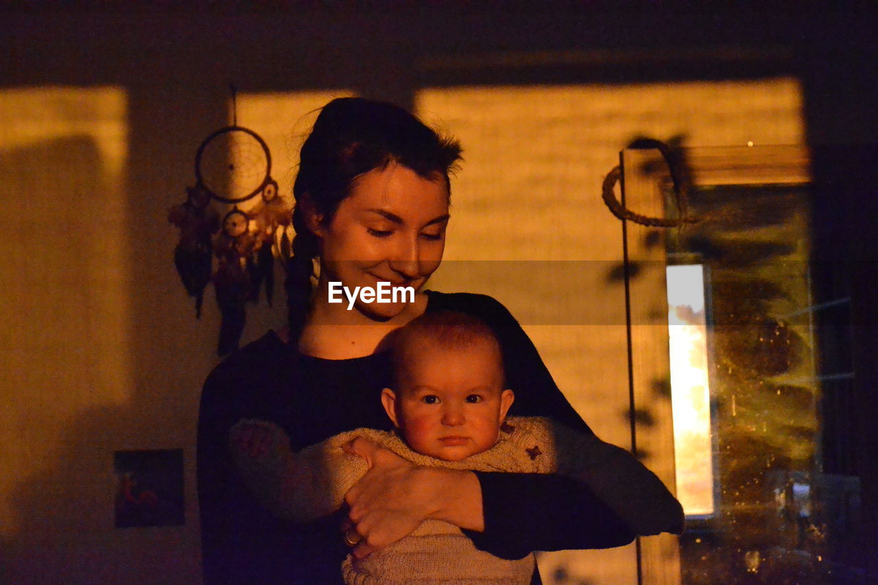 Portrait of mother and daughter