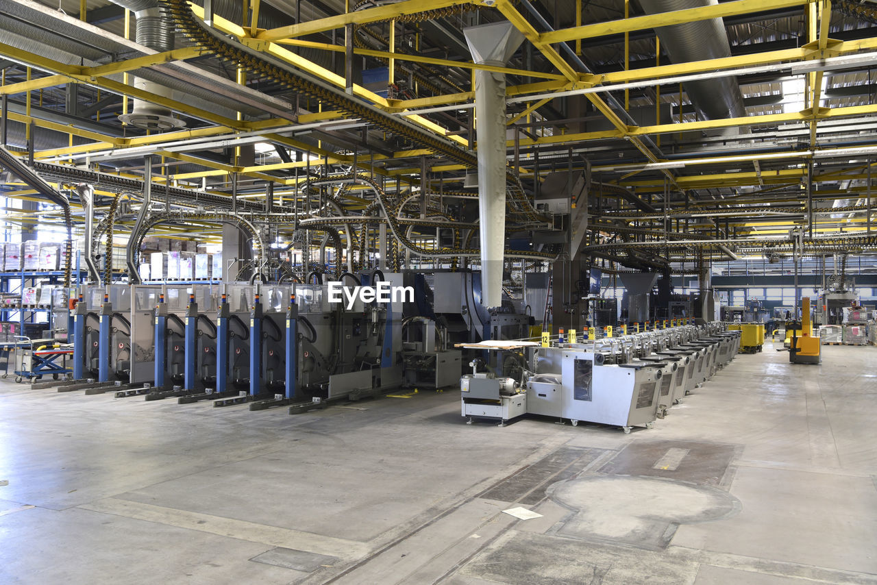 Machines for transport and sorting plant in a printing shop