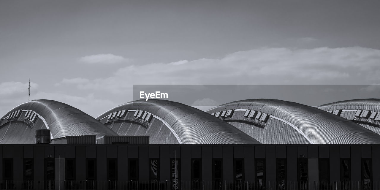 View of building against cloudy sky