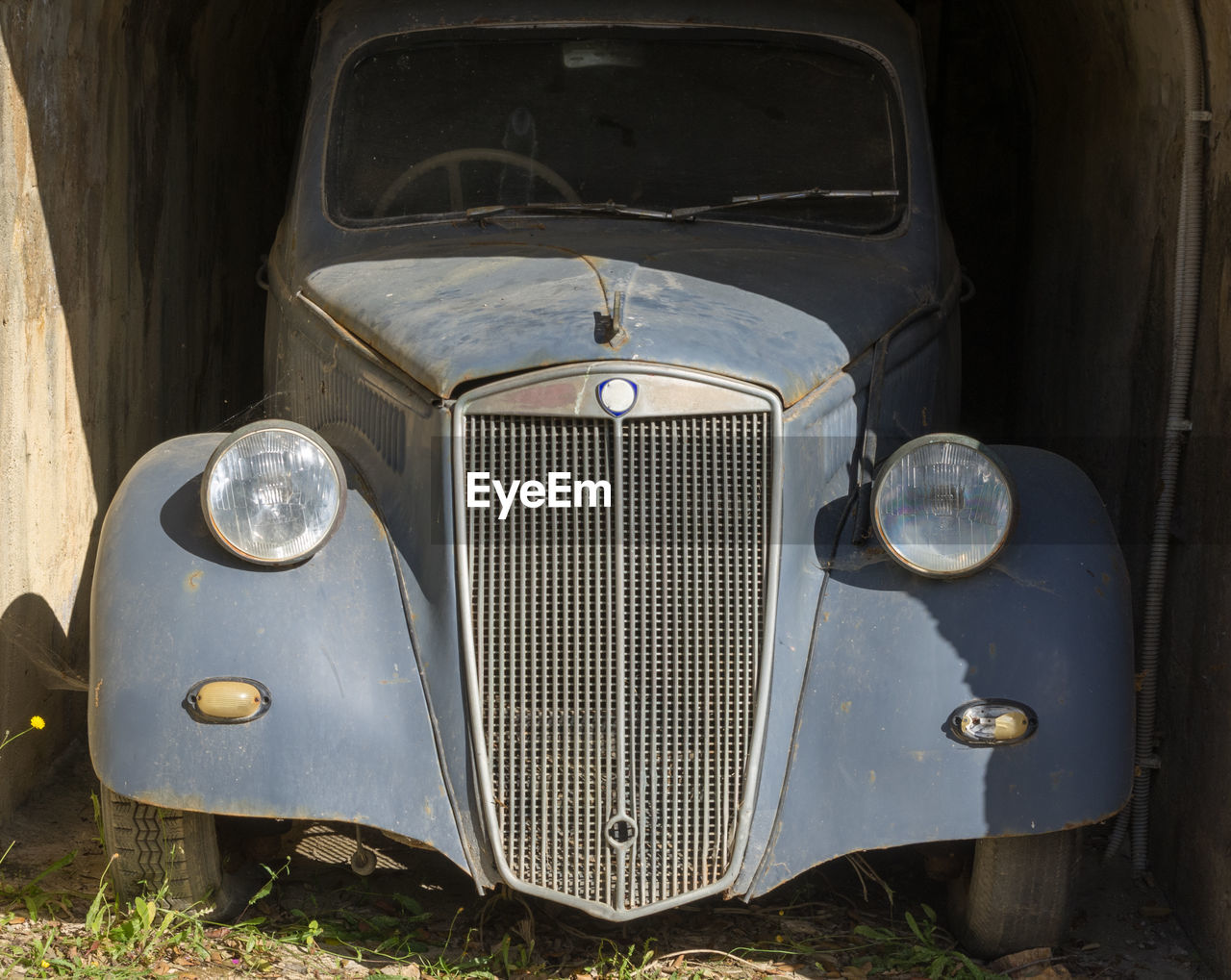 Close-up of old vintage car