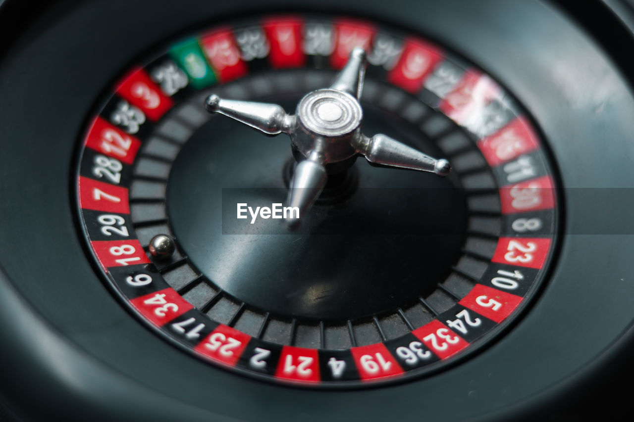 Close-up of roulette