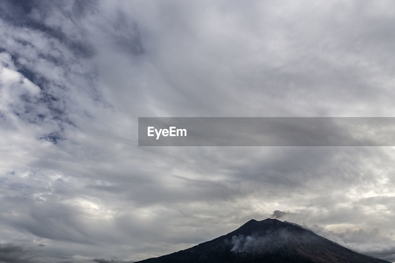 Low angle view of mountain against sky