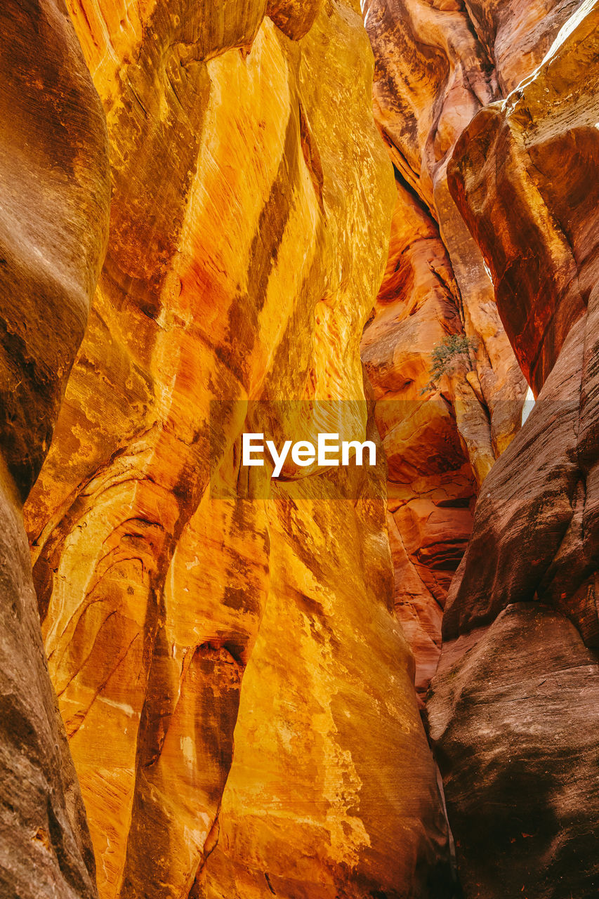 Landscape detail of slot canyons in kanarra falls, utah.