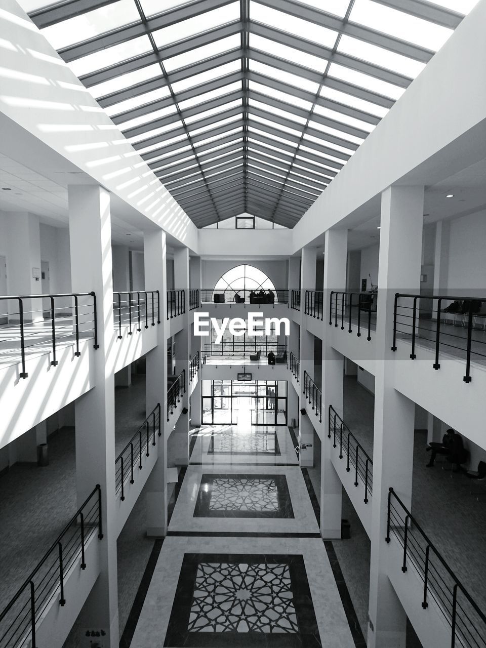 INTERIOR VIEW OF EMPTY LIBRARY