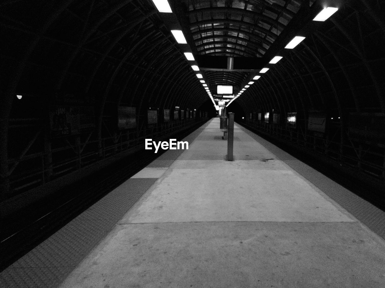 View of railroad station platform