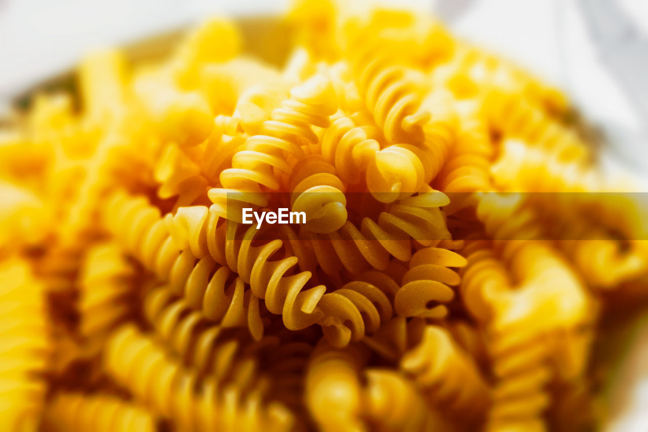 High angle view of pasta in plate