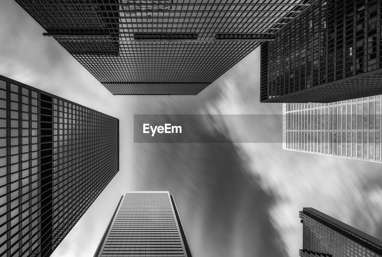 Low angle view of buildings against sky