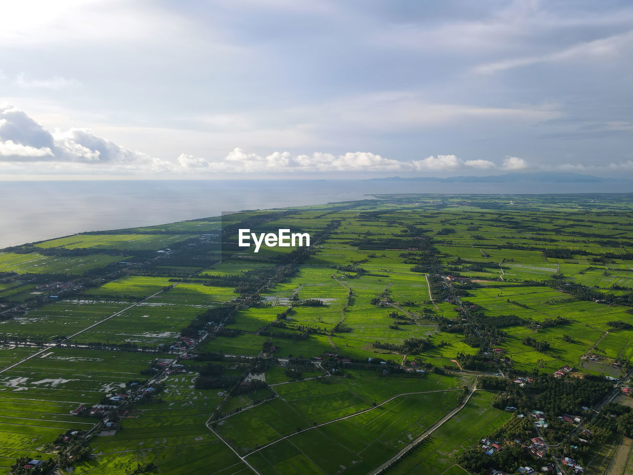 high angle view of cityscape against sky