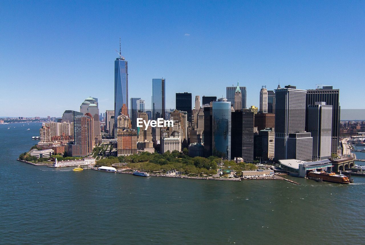 CITY SKYLINE WITH WATERFRONT