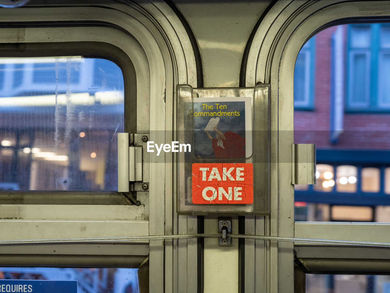 TEXT ON TRAIN WINDOW