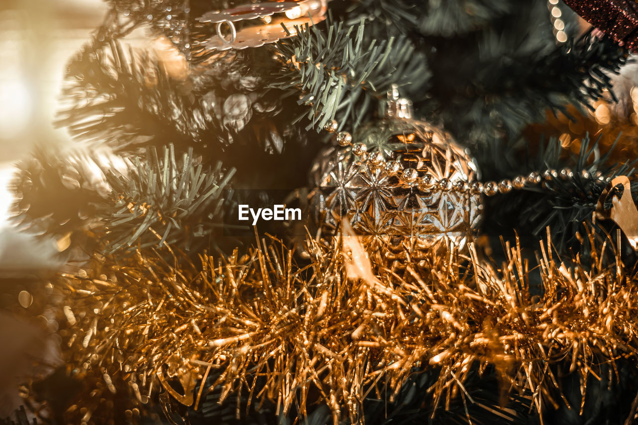 close-up of christmas decoration