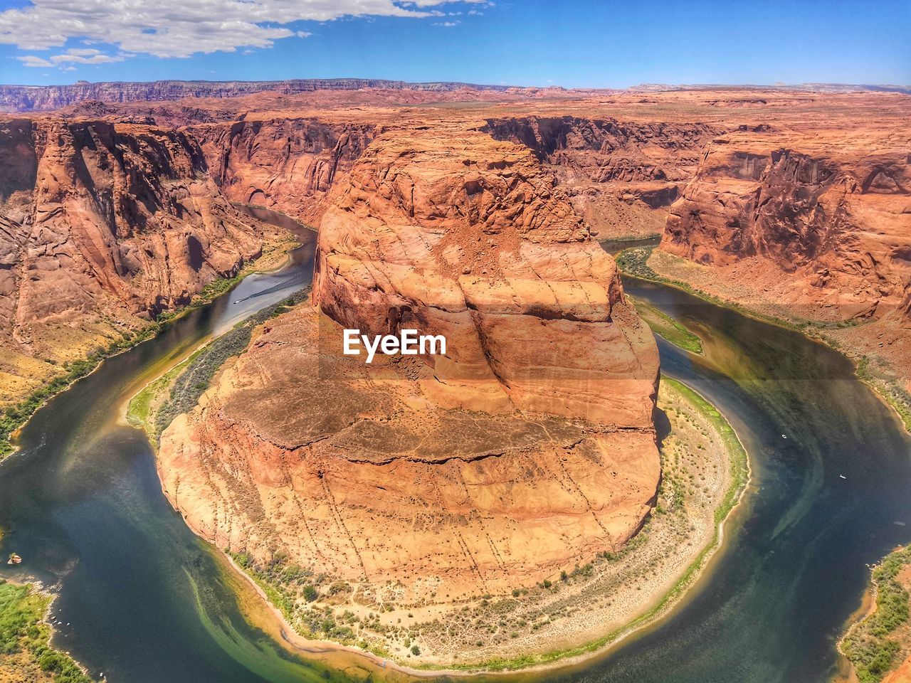 Aerial view of rock formations