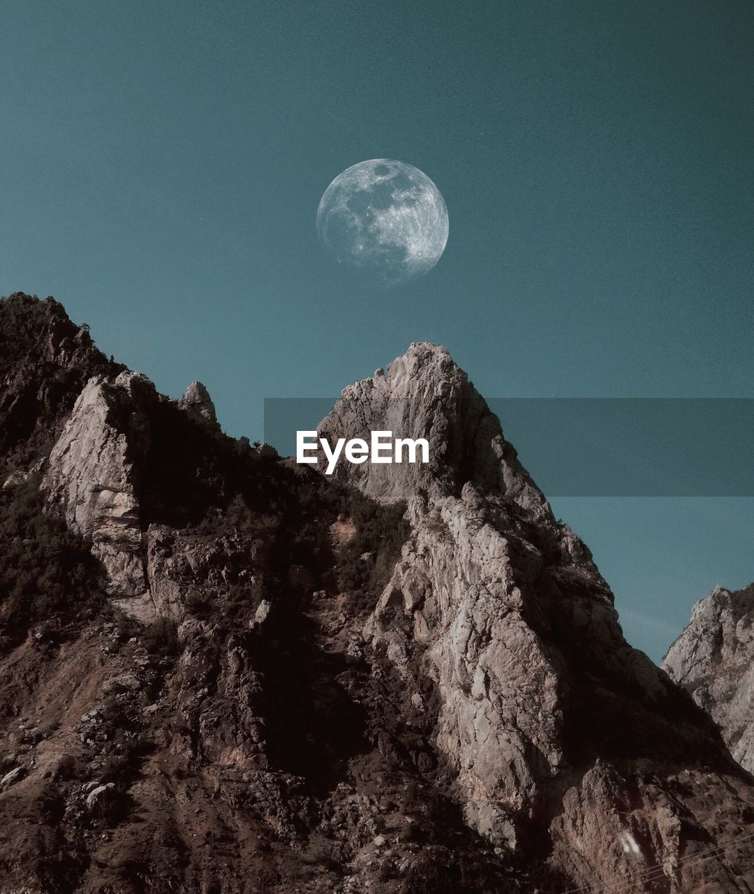 Low angle view of rock formation against clear sky