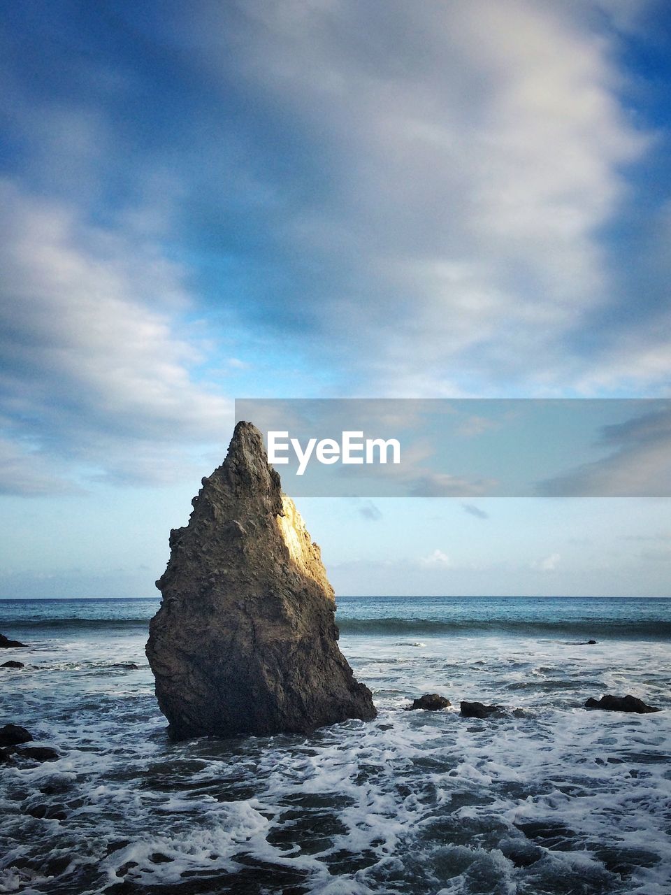 Rock formation on beach